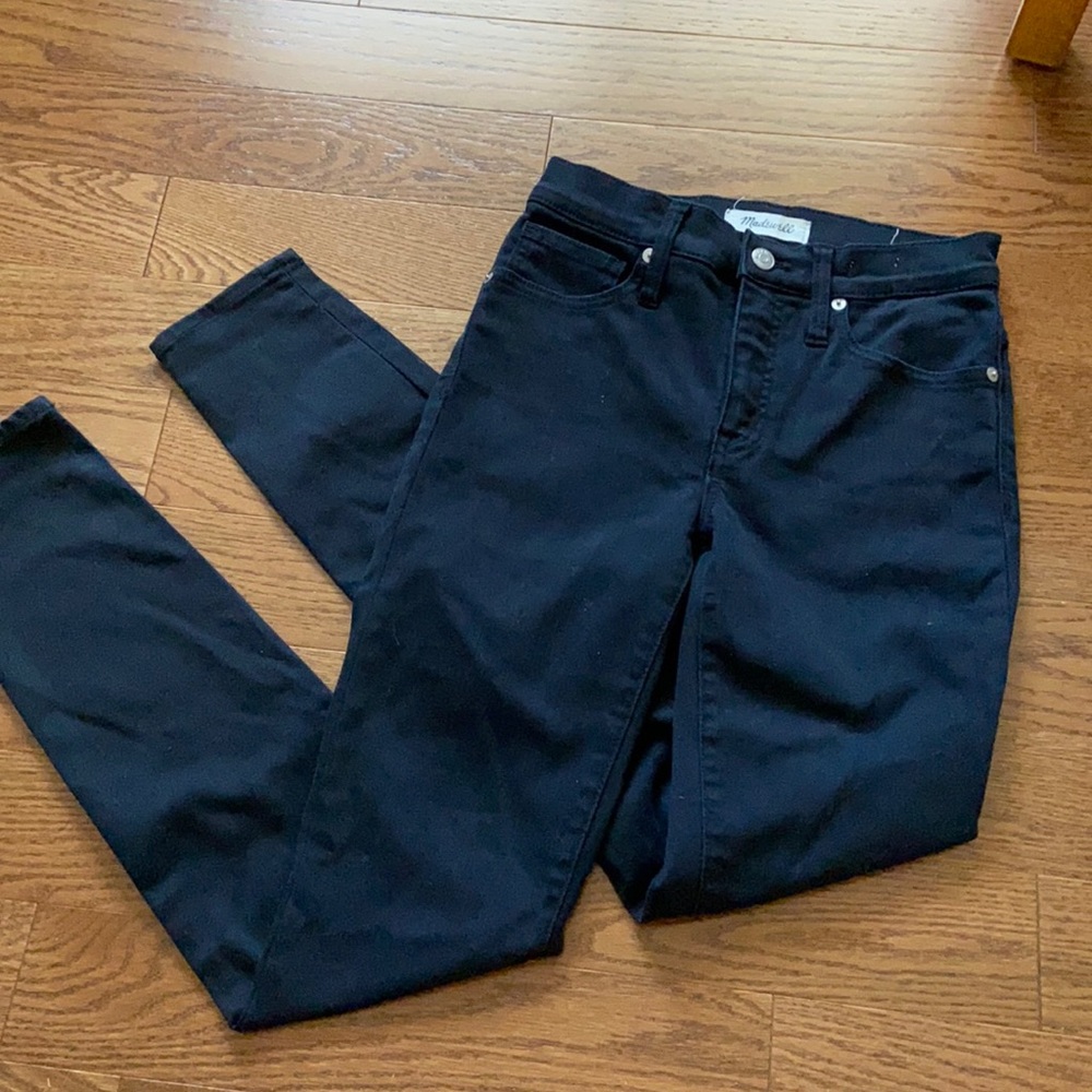Madewell 9-inch high rise skinny black jeans